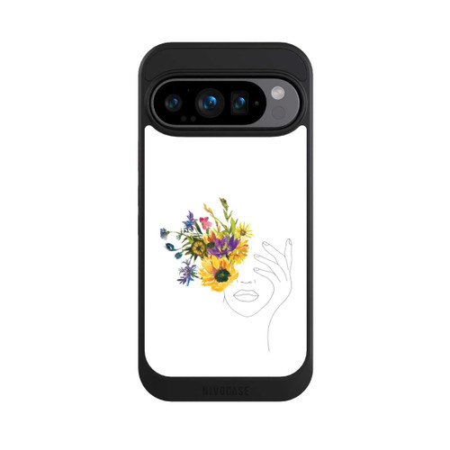 Google Pixel 9 Pro NIVOcore Line Art Frau Sonnenblumen