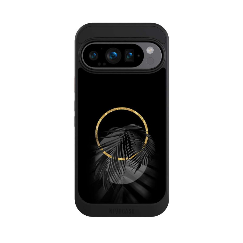 Pixel 9 Pro NIVOcore tropische Blätter schwarz