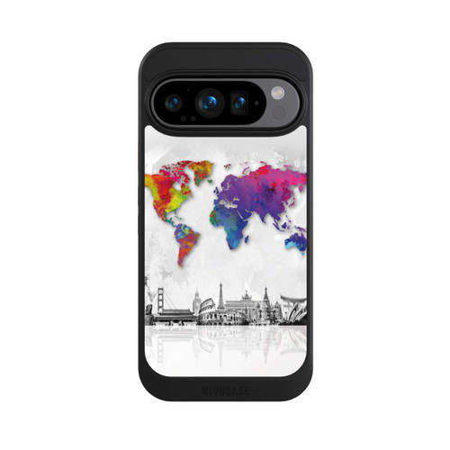 Google Pixel 9 Pro NIVOcore Weltkarte mit Skyline
