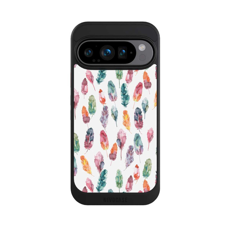 Pixel 9 Pro NIVOcore Aquarellfedern Boho