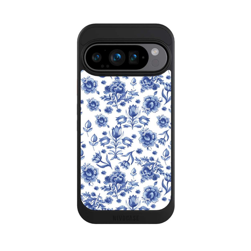 Pixel 9 Pro NIVOcore Blaues Blumenmuster
