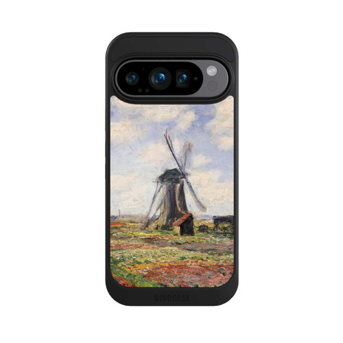 Google Pixel 9 Pro NIVOcore Tulpenfelder mit der Rijnsburger Windmühle von Claude Monet
