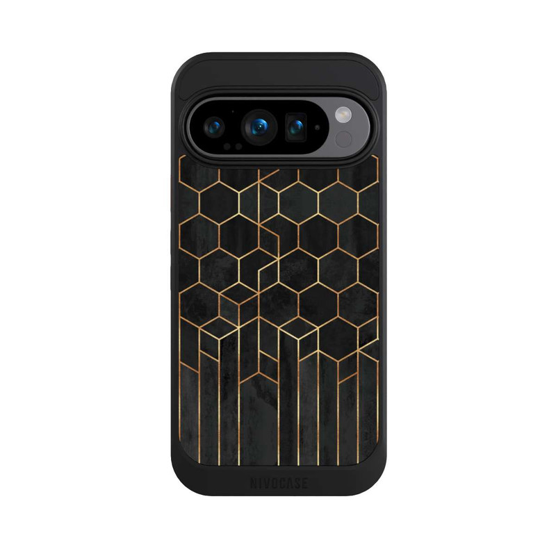 Pixel 9 Pro NIVOcore Schwarze Sechsecke
