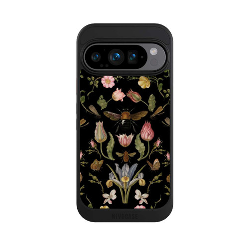 Google Pixel 9 Pro NIVOcore Wildblumen und Biene Schwarz