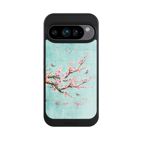 Google Pixel 9 Pro NIVOcore Motif d'arbre en fleurs de cerisier bleu