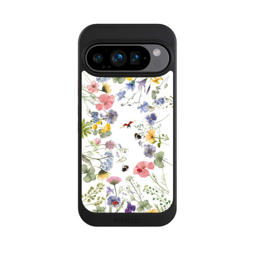 Google Pixel 9 Pro NIVOcore Bunte Frühlingsblumen und Bienen