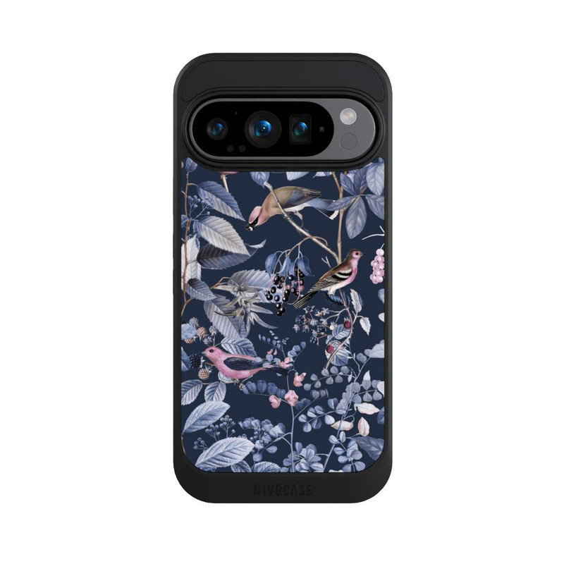 Pixel 9 Pro NIVOcore Vögel und Beeren blau