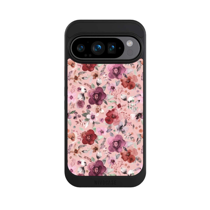 Pixel 9 Pro NIVOcore Üppiger romantischer Blumenstrauß rosa