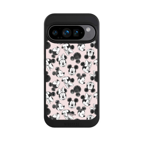 Google Pixel 9 Pro NIVOcore Minnie &amp; Mickey Viele Gesichter Pink