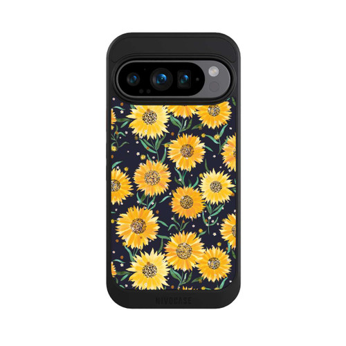 Google Pixel 9 Pro NIVOcore Sonnenblumen schwarz