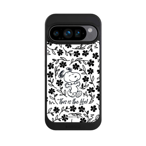 Google Pixel 9 Pro NIVOcore Snoopy schwarz und weiß This Is The Life