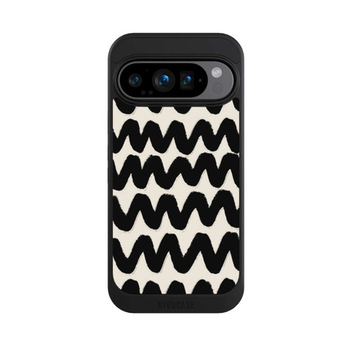 Google Pixel 9 Pro NIVOcore Vagues Noires Pattern
