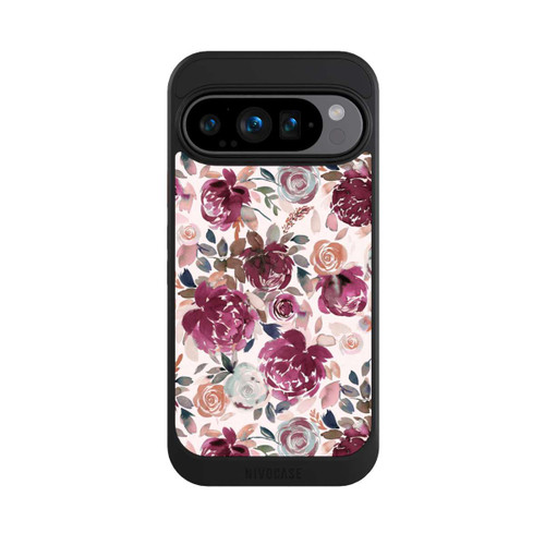 Google Pixel 9 Pro NIVOcore Herbstpfingstrosen und Rosen in Rosa