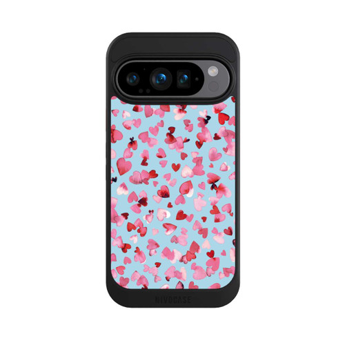 Google Pixel 9 Pro NIVOcore Valentinstagsherzen in rosa blau