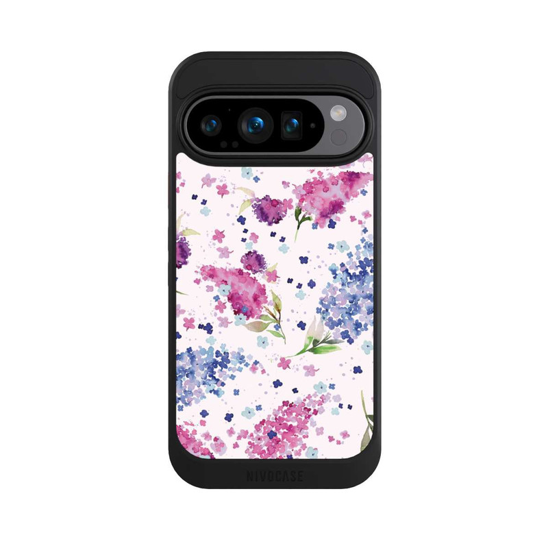Pixel 9 Pro NIVOcore Hortensien Lila und Rosa Blumen