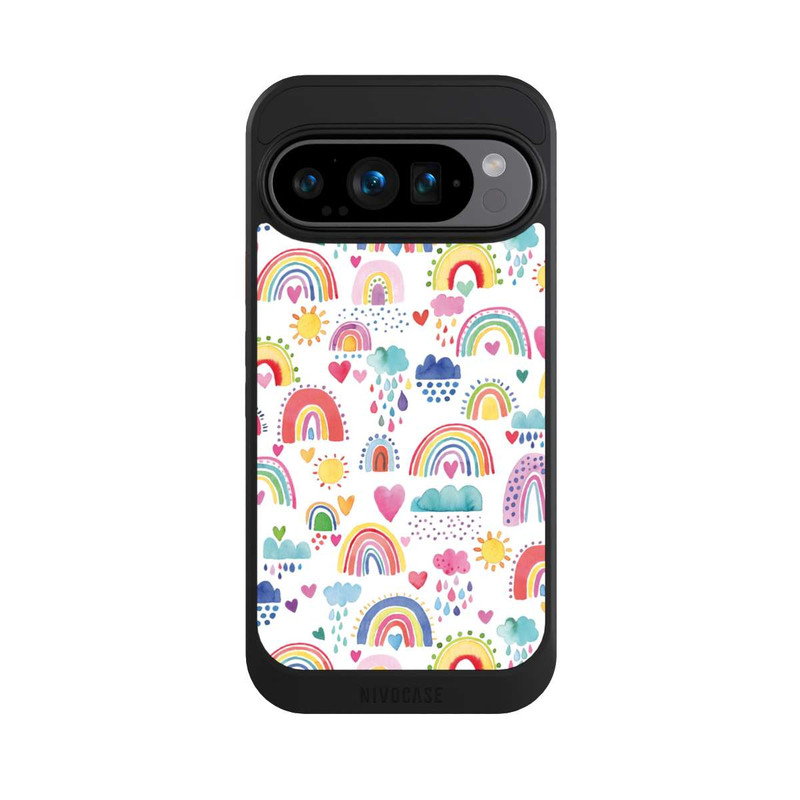 Pixel 9 Pro NIVOcore Schöne Regenbogen-Multi-Rot
