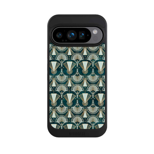 Google Pixel 9 Pro NIVOcore Art Deco Green Pattern