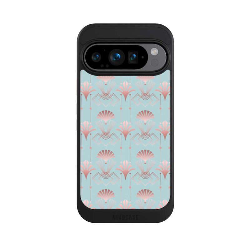 Pixel 9 Pro NIVOcore Art Deco Rose Gold Elegance Blue