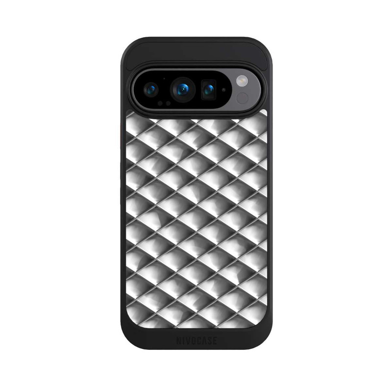 Pixel 9 Pro NIVOcore Glamour Silver Squares