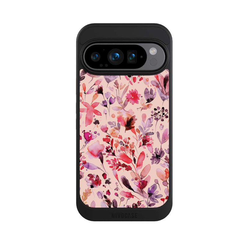 Pixel 9 Pro NIVOcore Künstlerische Blumen Viva Magenta