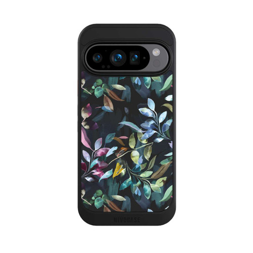 Google Pixel 9 Pro NIVOcore Mystische Aquarellblätter schwarz