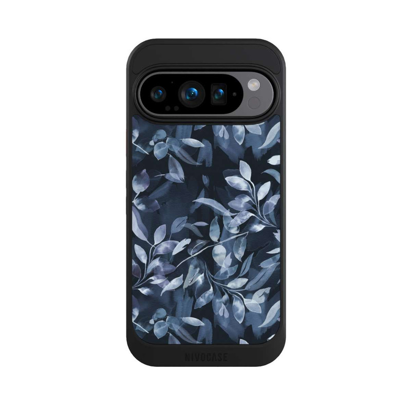 Pixel 9 Pro NIVOcore Aquarelle Feuilles Mystiques Marine