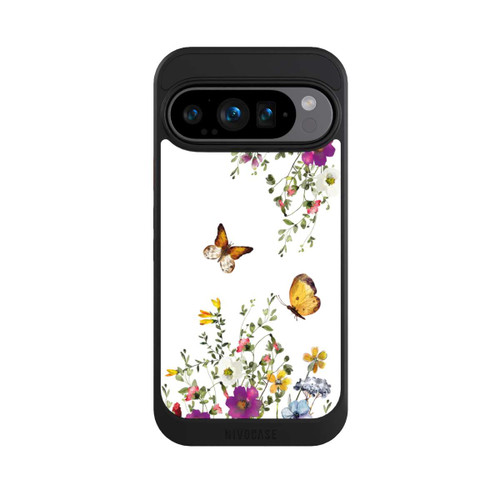Google Pixel 9 Pro NIVOcore Schmetterlinge und bunte Blumen