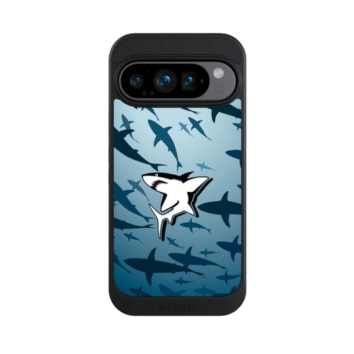 Google Pixel 9 Pro NIVOcore Haie Muster Blau