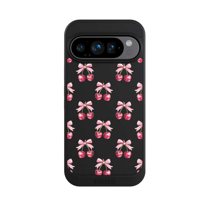 Pixel 9 Pro NIVOcore Cherry Bow Pattern Transparent with AI