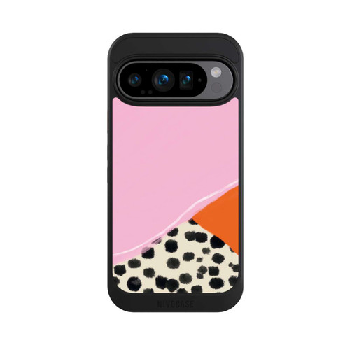 Google Pixel 9 Pro NIVOcore Rosa und Orange Gepunkteter Hintergrund