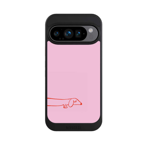 Google Pixel 9 Pro NIVOcore Dachshund Illustration Pink