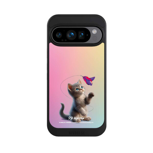 Google Pixel 9 Pro NIVOcore Playing Cat with Feather