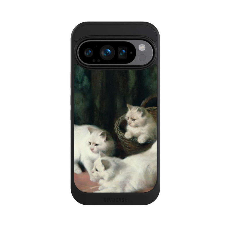 Pixel 9 Pro NIVOcore Three White Angora Kittens