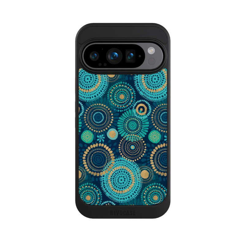 Pixel 9 Pro NIVOcore Blockprint India Teal Gold