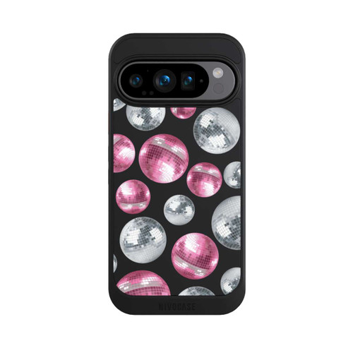Google Pixel 9 Pro NIVOcore Discokugel Show Pink Transparent