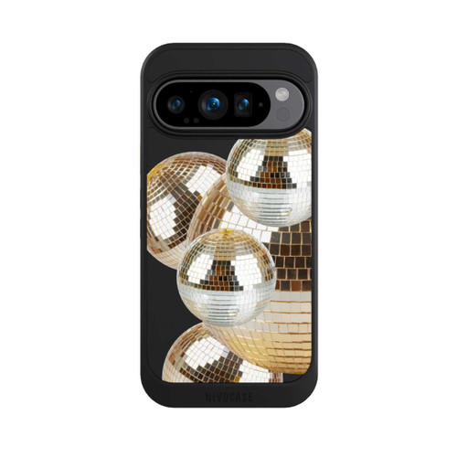 Google Pixel 9 Pro NIVOcore Discokugel Gold Transparent mit KI