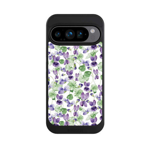 Google Pixel 9 Pro NIVOcore Purple Wildflowers Pattern Watercolor