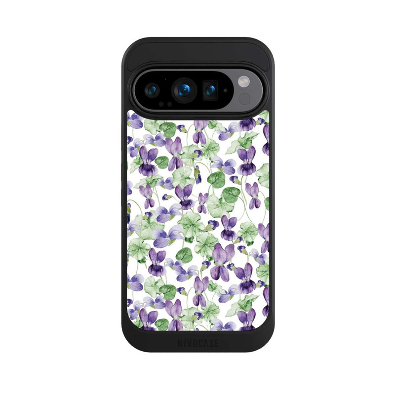 Pixel 9 Pro NIVOcore Purple Wildflowers Pattern Watercolor
