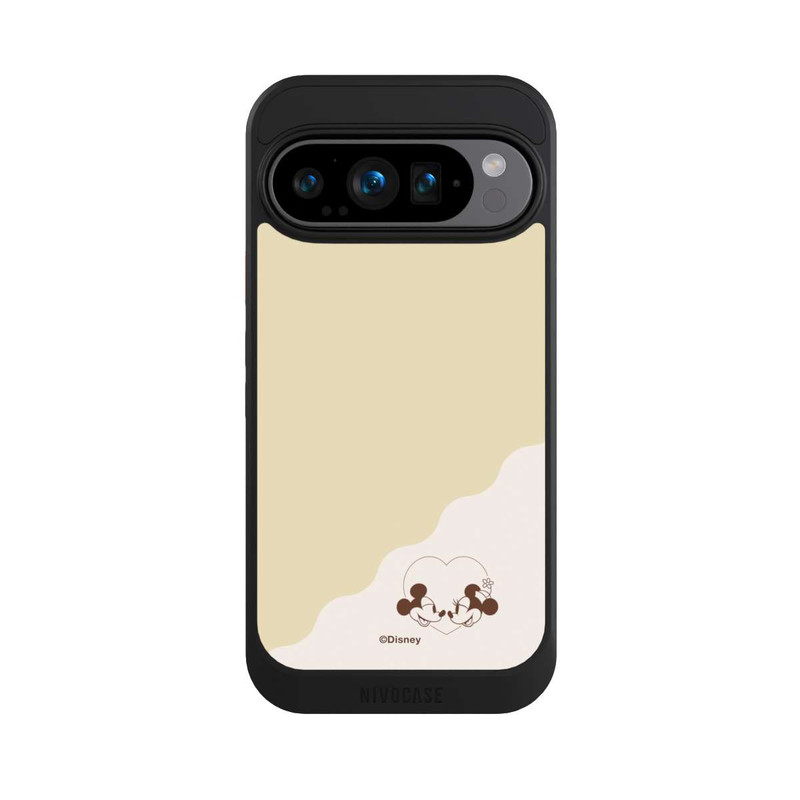Pixel 9 Pro NIVOcore Mickey and Minnie Love Heart Beige