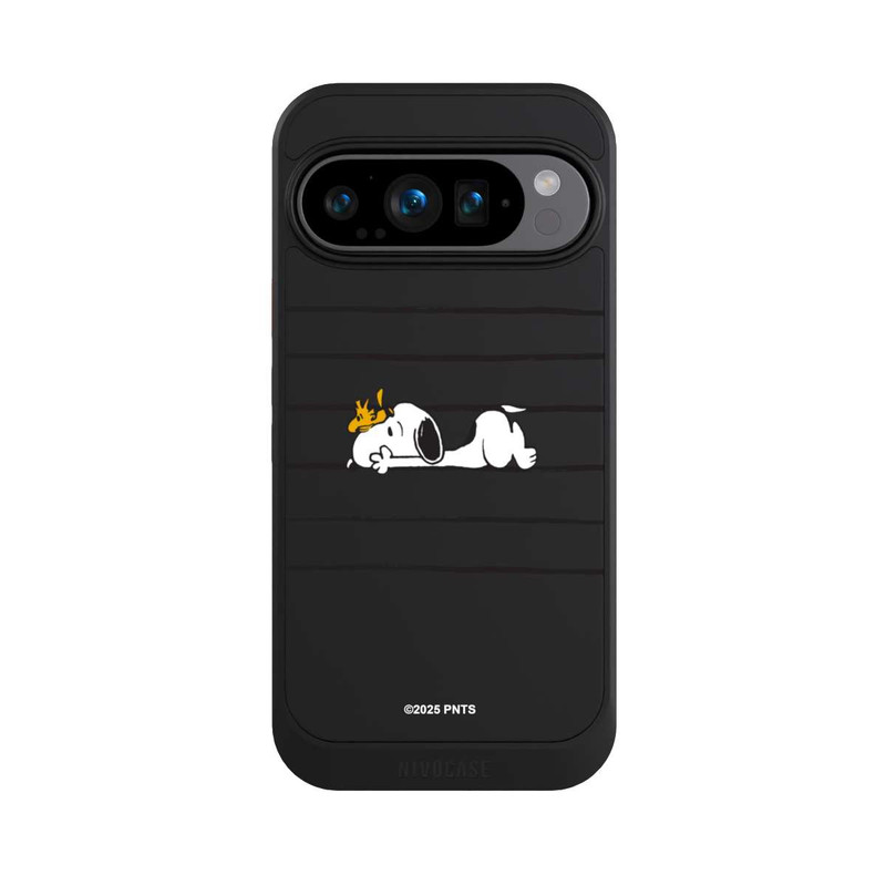 Pixel 9 Pro NIVOcore Snoopy Woodstock Stripes Peanuts Transparent