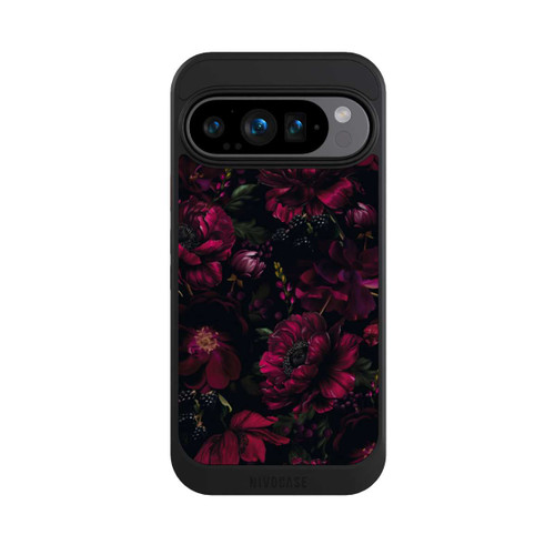 Google Pixel 9 Pro NIVOcore Dunkle Rote Blumen Liebe