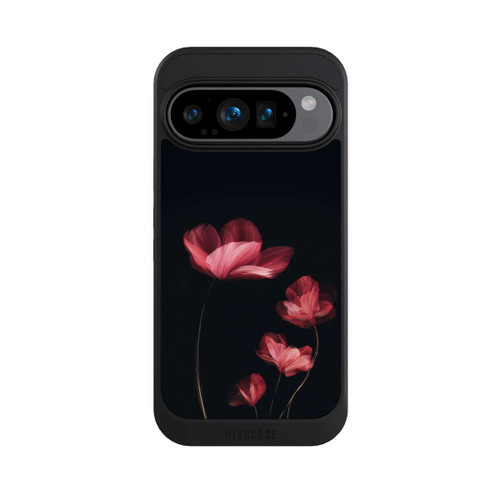 Google Pixel 9 Pro NIVOcore Burgunder Blüten schwarz