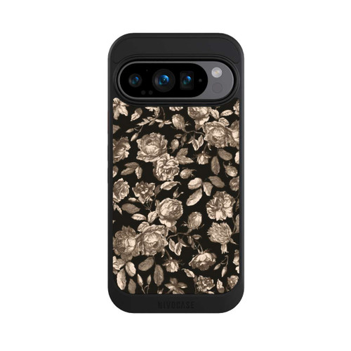 Google Pixel 9 Pro NIVOcore Leinwand dunkle Blumen