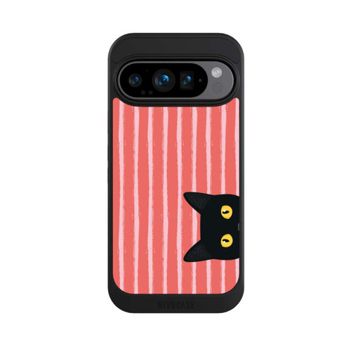 Google Pixel 9 Pro NIVOcore Schwarze Katze Gestreift Orange