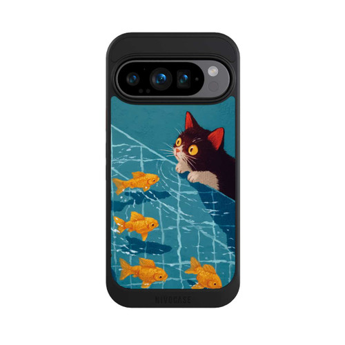 Google Pixel 9 Pro NIVOcore Die Katze im Pool mit KI