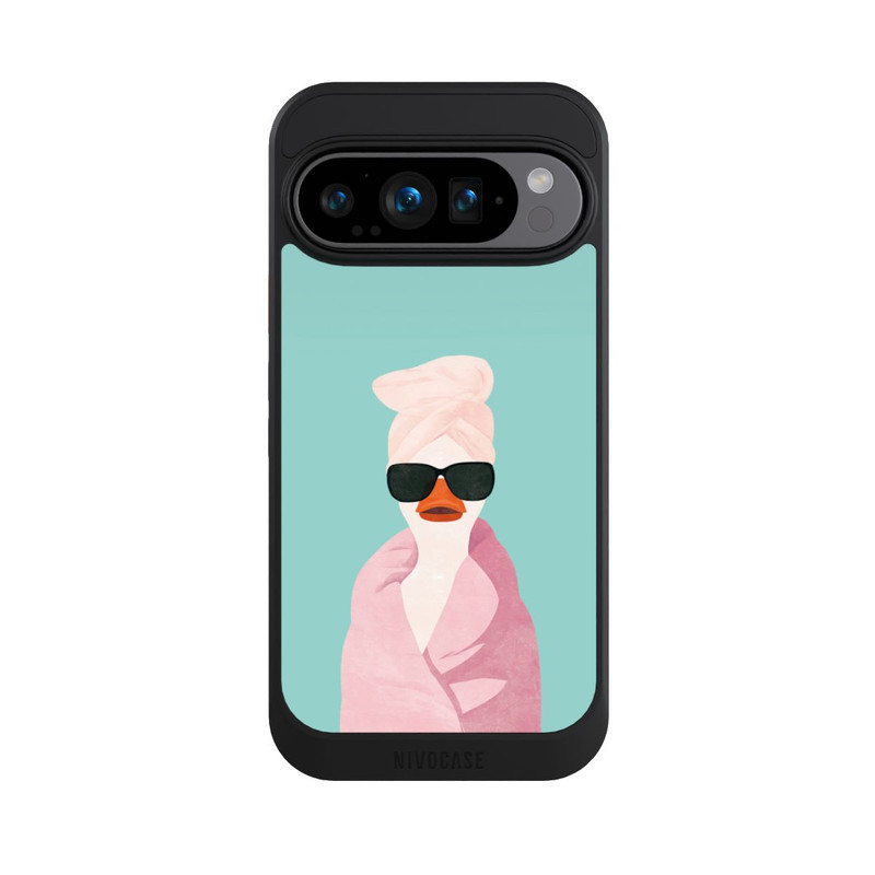 Pixel 9 Pro NIVOcore Ente Türkis Sonnenbrille Turban mit KI erstellt