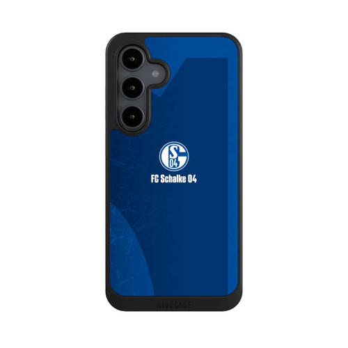 Samsung Galaxy S24 FE 5G NIVOcore Schalke 04 Blauer Hintergrund Mit Logo