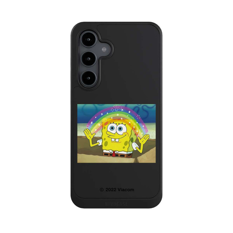 Galaxy S24 FE NIVOcore Spongebob - Regenbogen Meme transparent