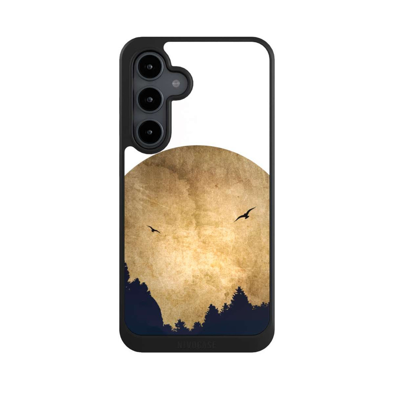 Galaxy S24 FE NIVOcore Zwei Vögel vor Mond