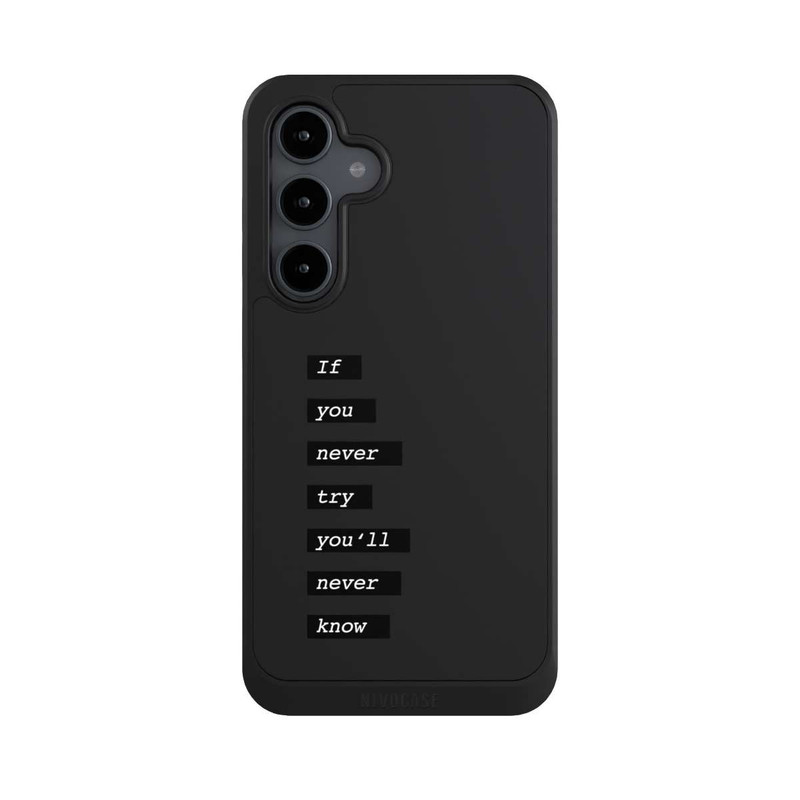 Galaxy S24 FE NIVOcore If You Try Black Transparent
